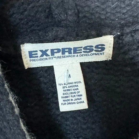 Express Knit Zip-Up Hoodie with Pompoms - Picture 3 of 3